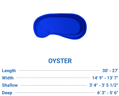 Oyster Fiberglass Pool Dimensions