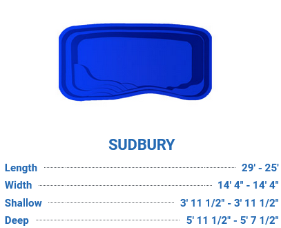Sudbury Fiberglass Pool Dimensions 